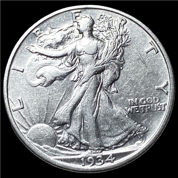 1934-S Silver Walking Liberty Half Dollar  NEARLY UNCIRCULATED