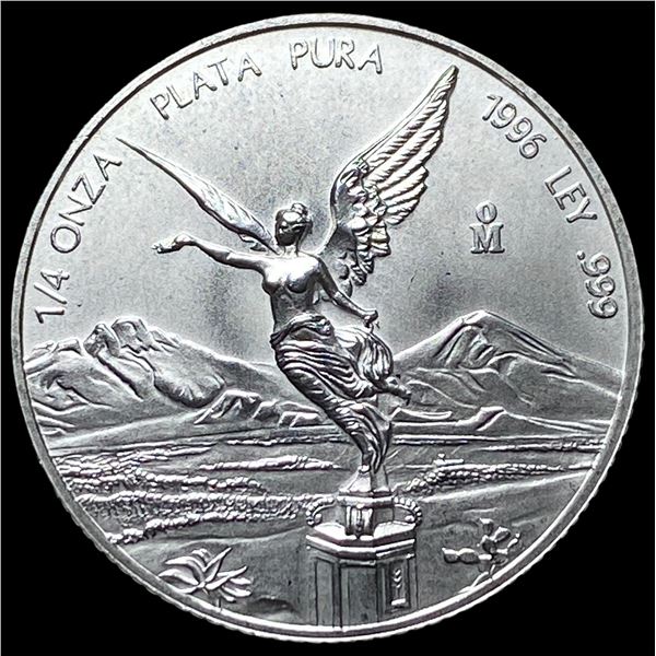 1996 Mexico 1/4oz Silver Libertad SUPERB GEM  BU