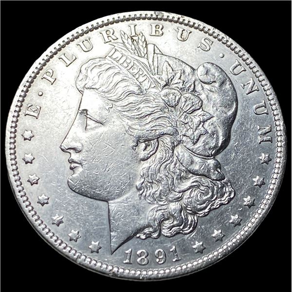 1891 Silver Morgan Dollar CLOSELY  UNCIRCULATED