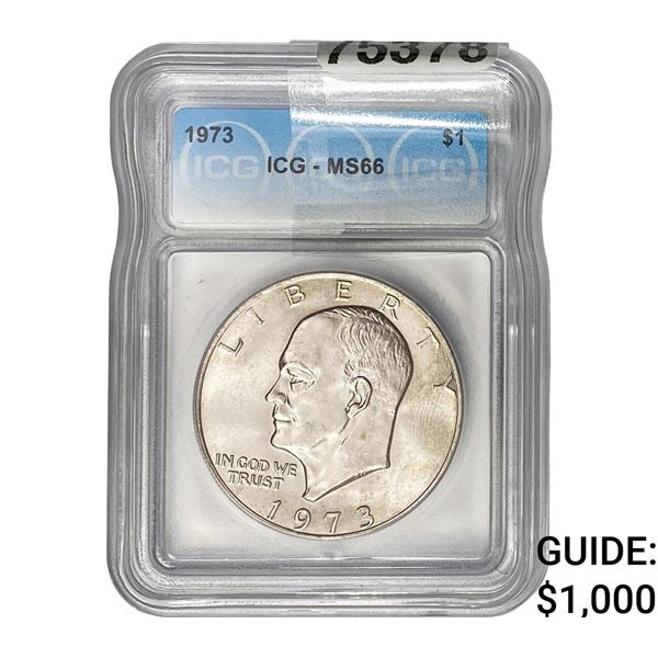 1973 Eisenhower Dollar ICG MS66