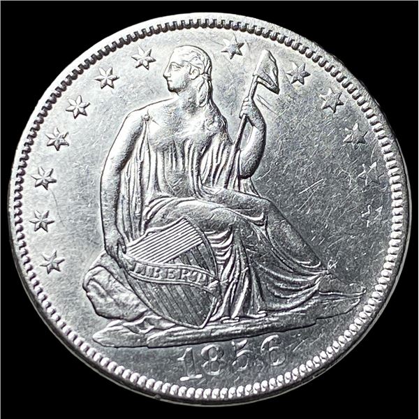 1856 Seated Liberty Half Dollar CLOSELY  UNCIRCULATED
