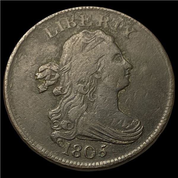 1805 Draped Bust Half Cent NEARLY  UNCIRCULATED