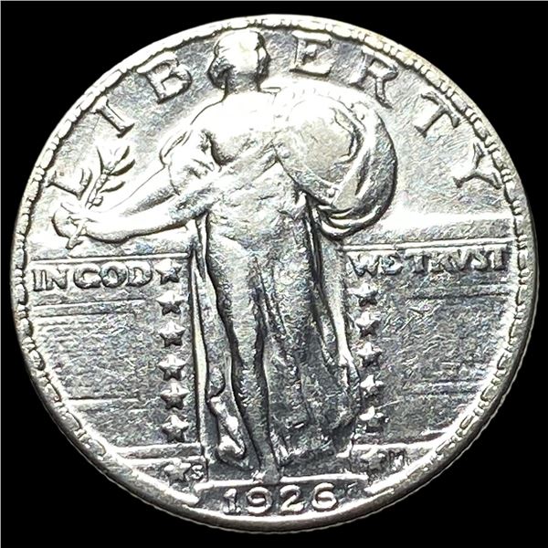 1926-S Silver Standing Liberty Quarter NEARLY  UNCIRCULATED