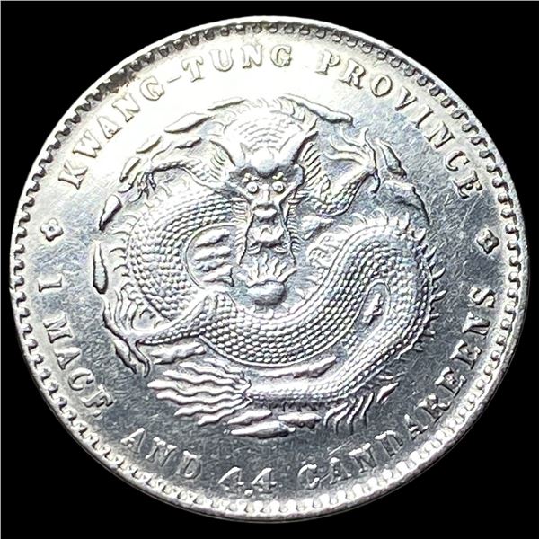 Kwang-Tung Province Silver 1 Mace 44  Candareens UNCIRCULATED