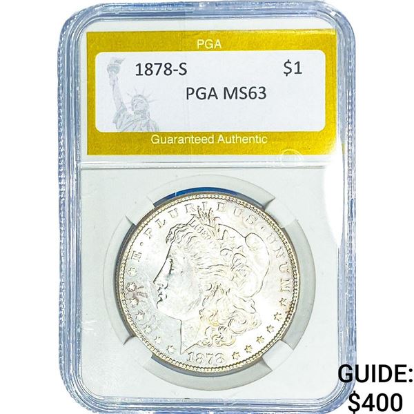 1878-S Morgan Silver Dollar PGA MS63