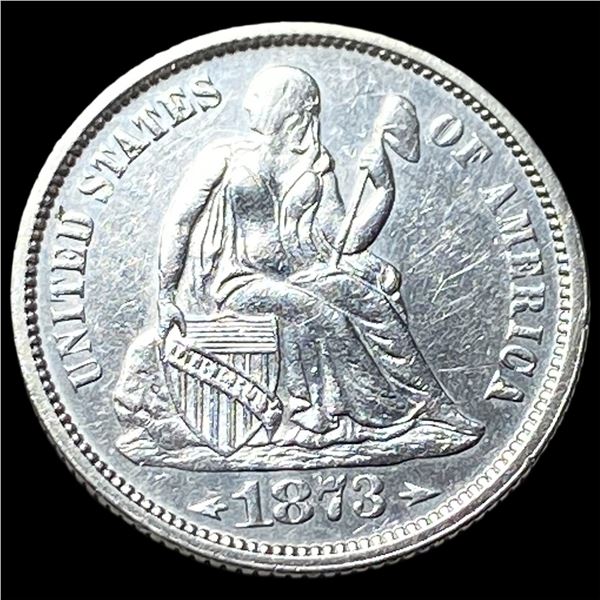 1873 Arrows Silver Dime CLOSELY UNCIRCULATED