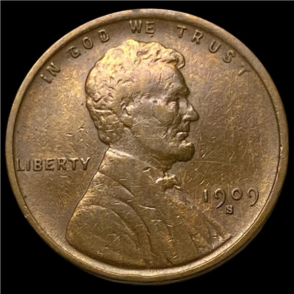 1909-S Lincoln Wheat Cent NEARLY UNCIRCULATED