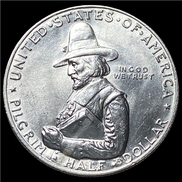 1920 Silver Pilgrim Half Dollar CLOSELY  UNCIRCULATED