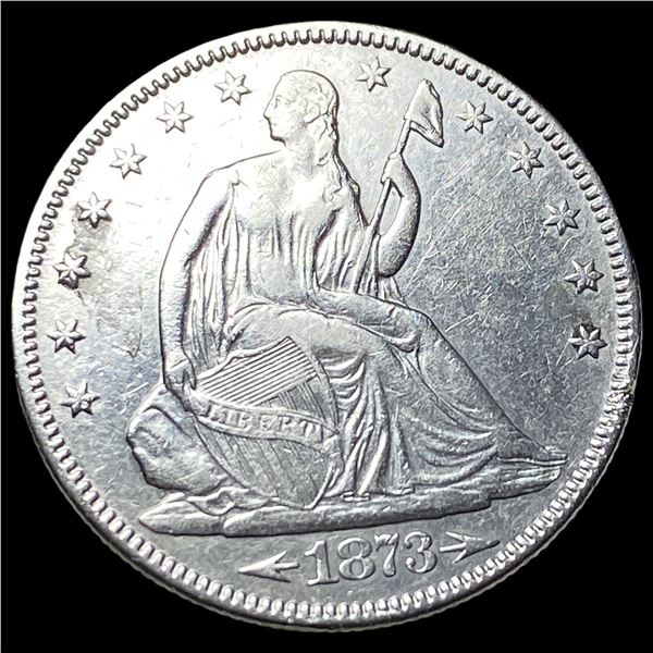 1873 Arrows Seated Liberty Half Dollar NEARLY  UNCIRCULATED