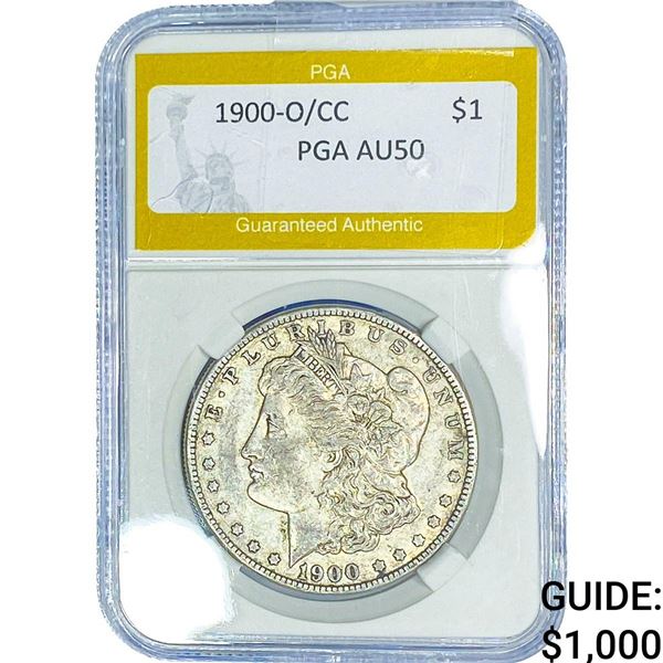 1900-O/CC Morgan Silver Dollar PGA AU50