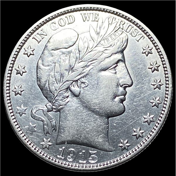 1915-D Silver Barber Half Dollar CLOSELY  UNCIRCULATED