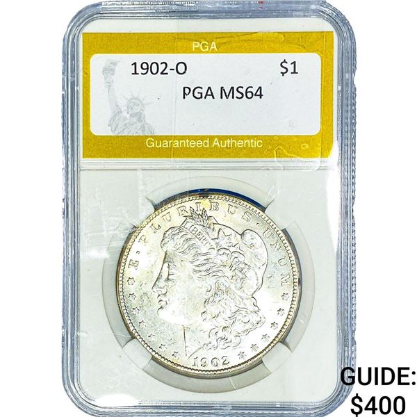 1902-O Morgan Silver Dollar PGA MS64