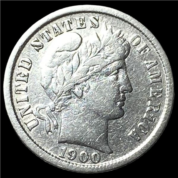 1900-S Silver Barber Dime NEARLY UNCIRCULATED