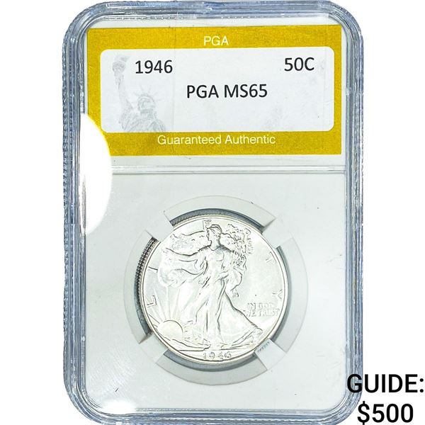 1946 Walking Liberty Half Dollar PGA MS65