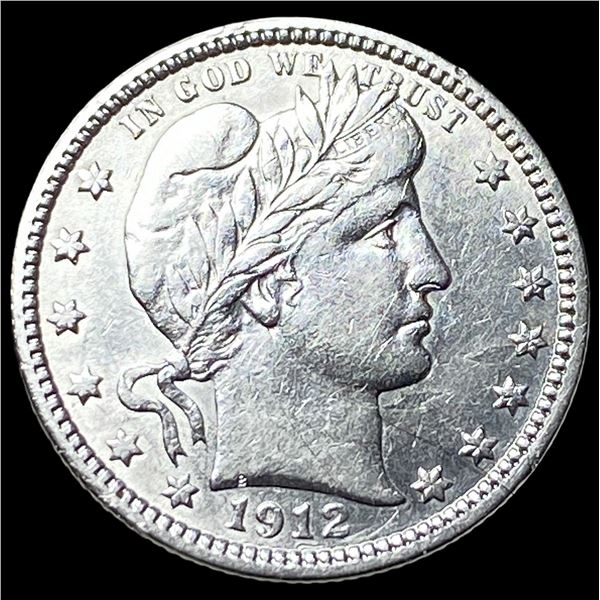 1912 Barber Silver Quarter CLOSELY  UNCIRCULATED