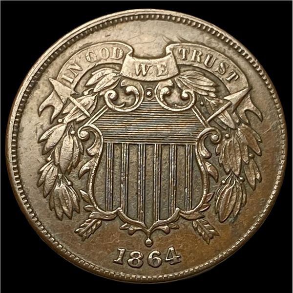 1864 Two-Cent Piece CLOSELY UNCIRCULATED