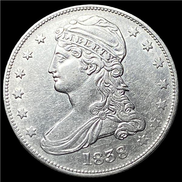 1838 Capped Bust Half Dollar CLOSELY  UNCIRCULATED