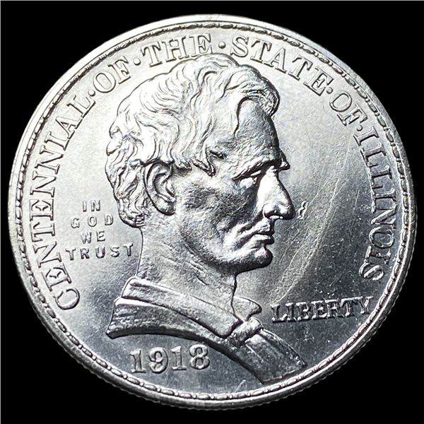 1918 Silver Illinois Half Dollar UNCIRCULATED