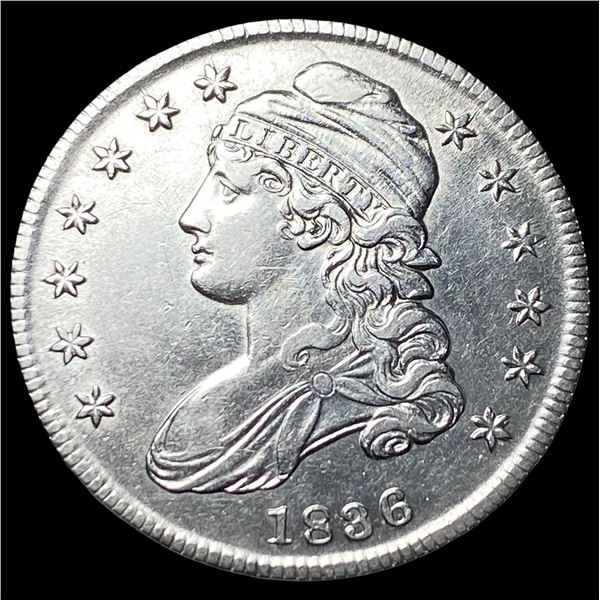 1836 Capped Bust Half Dollar CLOSELY  UNCIRCULATED