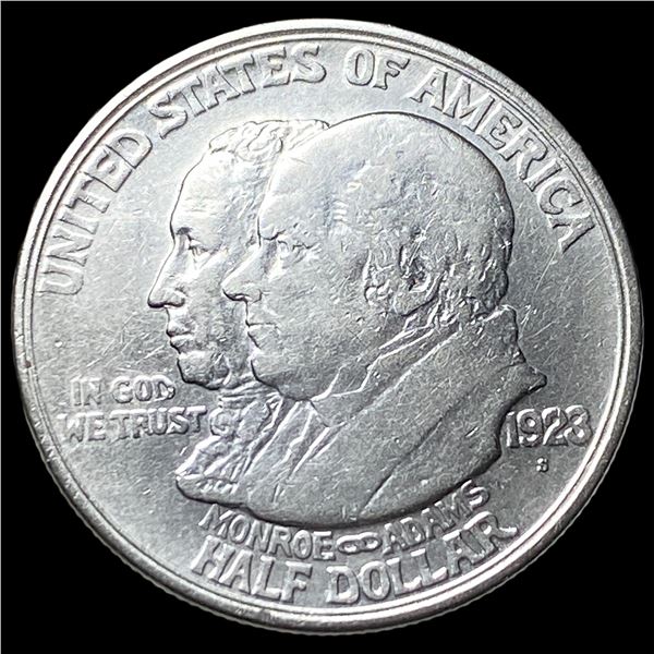 1923-S Silver Monroe Doctrine Half Dollar  CLOSELY UNCIRCULATED