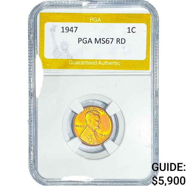 1947 Wheat Cent PGA MS67 RD