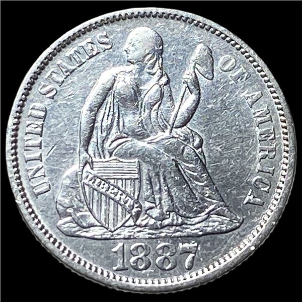 1887 Silver Seated Liberty Dime UNCIRCULATED