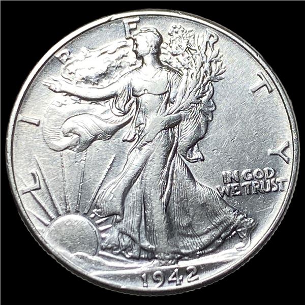 1942 Walking Liberty Half Dollar NEARLY  UNCIRCULATED