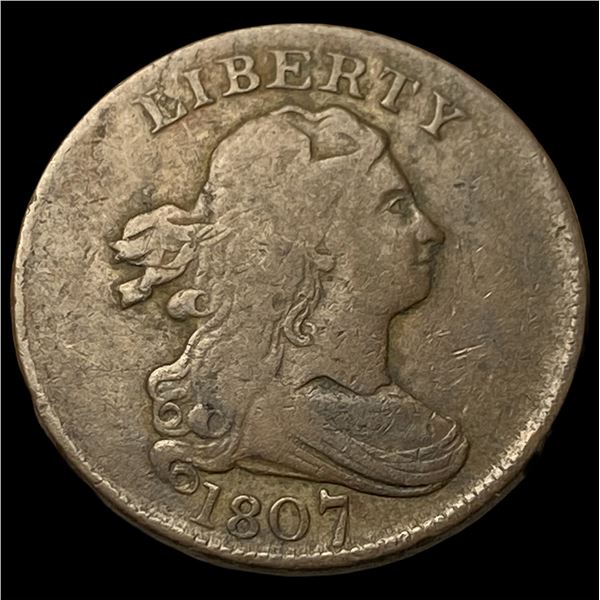 1807 Draped Bust Half Cent LIGHTLY CIRCULATED