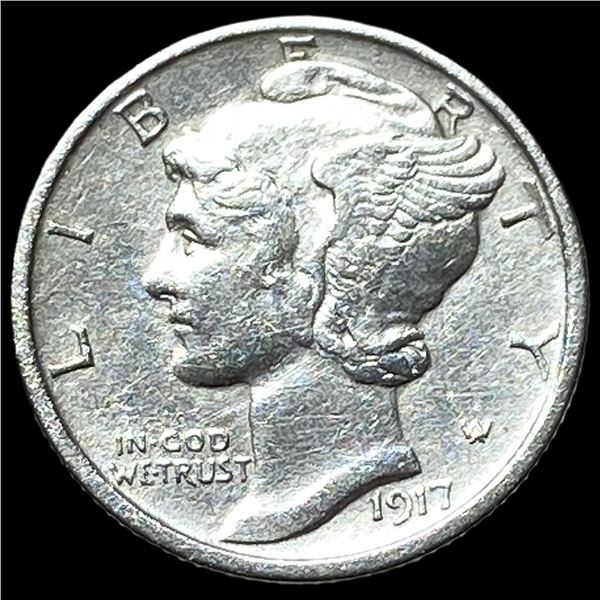 1917-S Silver Mercury Dime CLOSELY  UNCIRCULATED