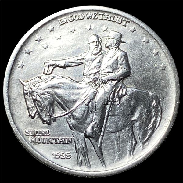 1925 Silver Stone Mountain Half Dollar  CLOSELY UNCIRCULATED