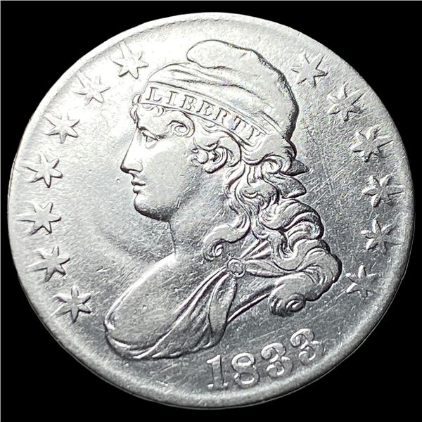 1833 Capped Bust Half Dollar NEARLY  UNCIRCULATED