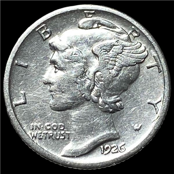 1926-S Silver Mercury Dime NEARLY  UNCIRCULATED