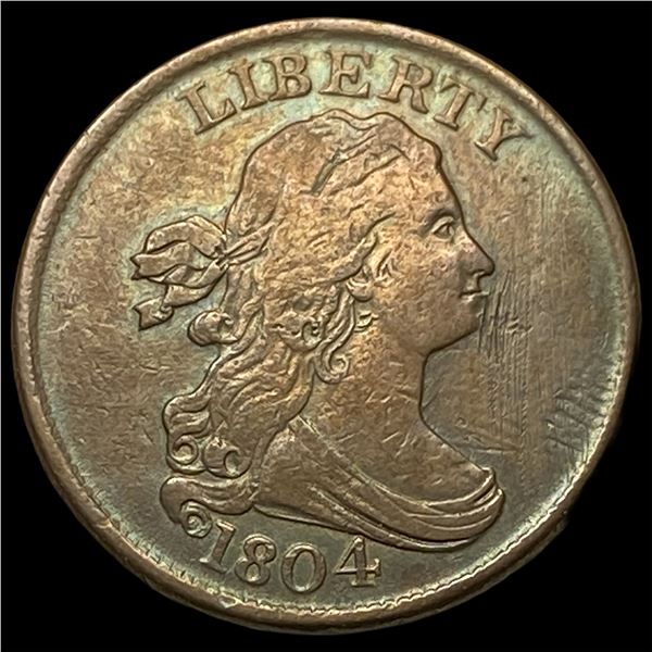 1804 Draped Bust Half Cent NEARLY  UNCIRCULATED
