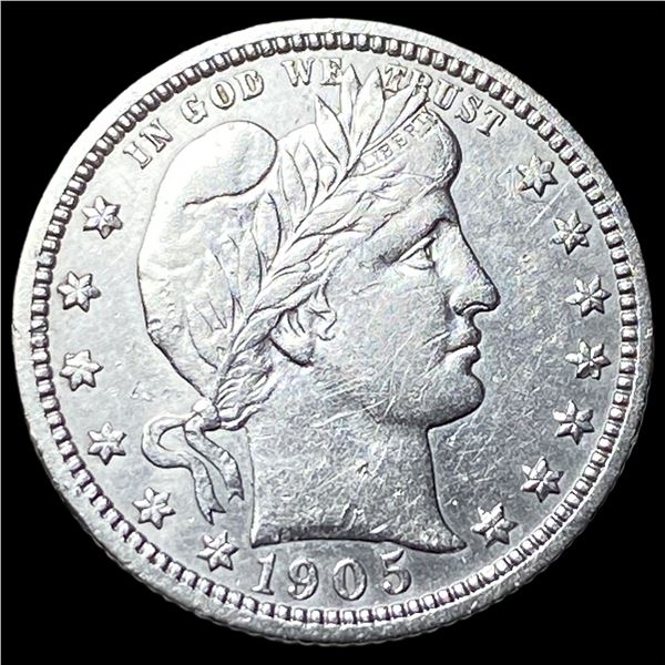 1905-O Silver Barber Quarter CLOSELY  UNCIRCULATED
