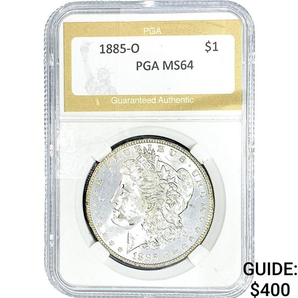 1885-O Morgan Silver Dollar PGA MS64