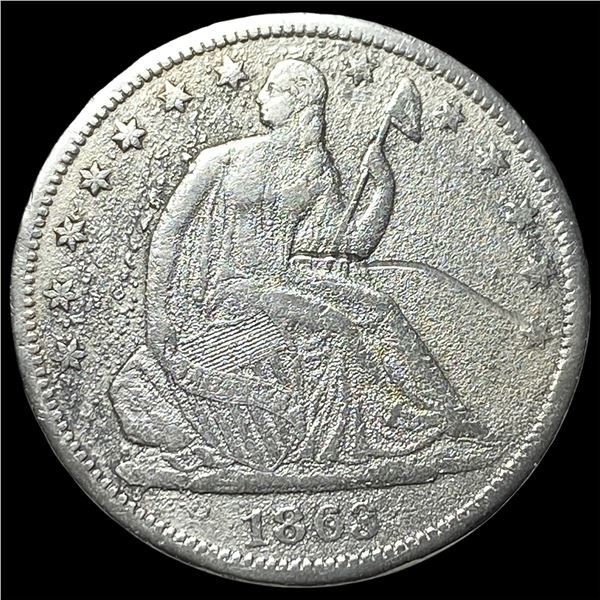 1863-S Silver Seated Liberty Half Dollar HIGH  GRADE