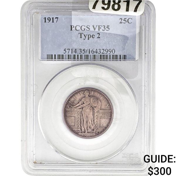 1917 Standing Liberty Quarter PCGS VF35 TYPE  2