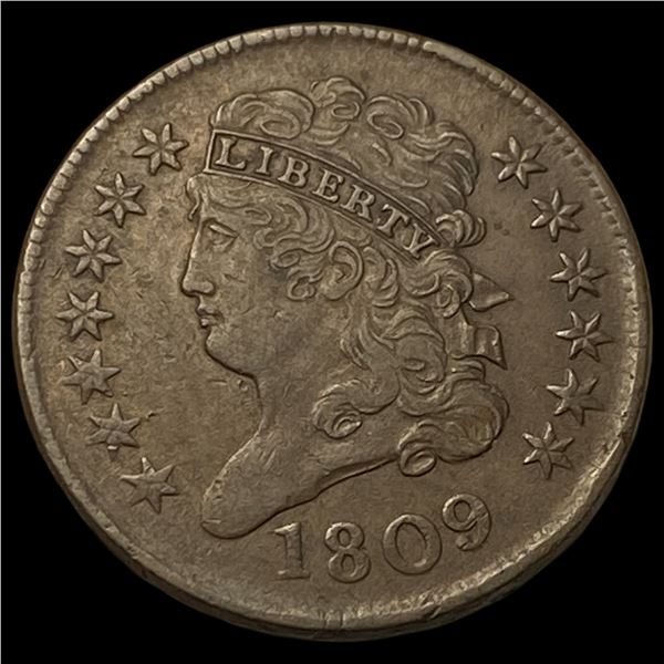 1809 Classic Head Half Cent NEARLY  UNCIRCULATED