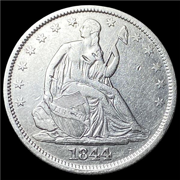 1844-O Silver Seated Liberty Half Dollar  NEARLY UNCIRCULATED