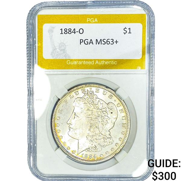 1884-O Morgan Silver Dollar PGA MS63+