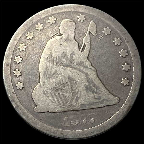 1877-CC Silver Seated Liberty Quarter NICELY  CIRCULATED