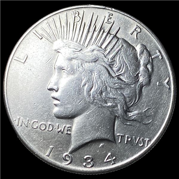 1934-S Silver Peace Dollar NEARLY  UNCIRCULATED
