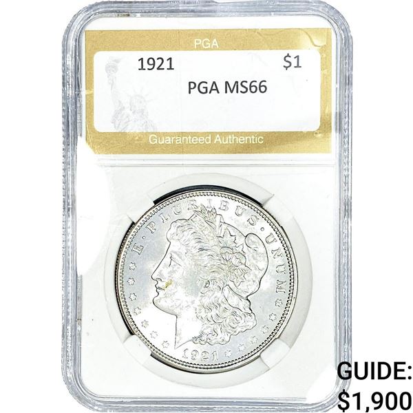 1921 Morgan Silver Dollar PGA MS66