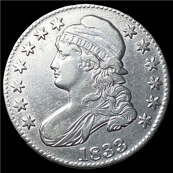1833 Capped Bust Half Dollar CLOSELY  UNCIRCULATED
