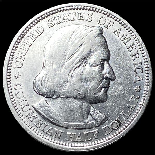 1893 Silver Columbian Expo Half Dollar NEARLY  UNCIRCULATED