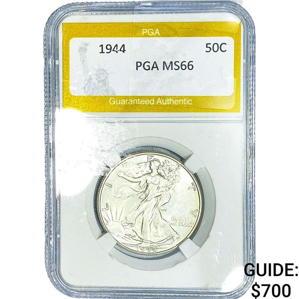 1944 Walking Liberty Half Dollar PGA MS66