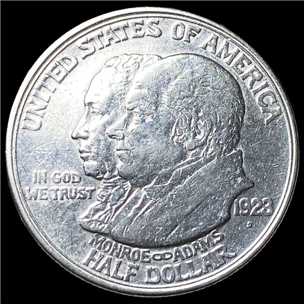 1923-S Silver Monroe Doctrine Half Dollar  CLOSELY UNCIRCULATED