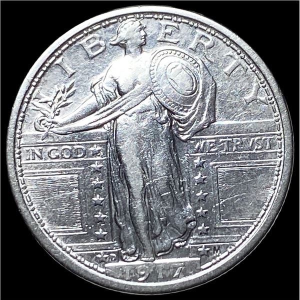 1917-D Type 1 Standing Liberty Quarter  CLOSELY UNCIRCULATED