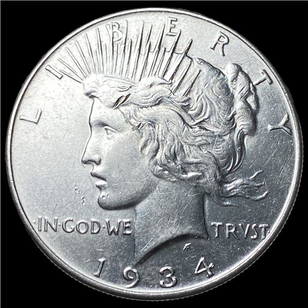 1934 Silver Peace Dollar CHOICE AU