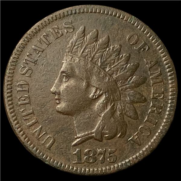 1875 Indian Head Cent NEARLY UNCIRCULATED